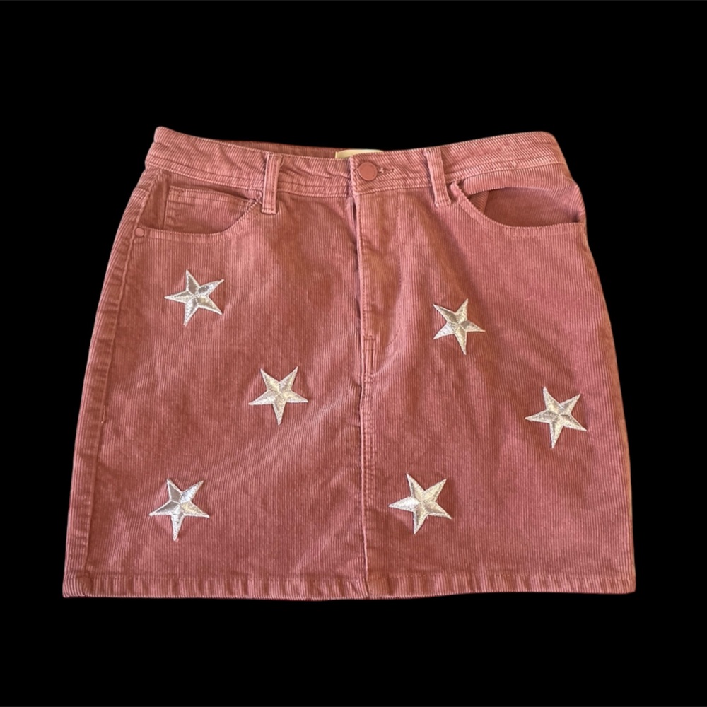 Judith March Pink Skirt with Silver Stars. Super Cute!